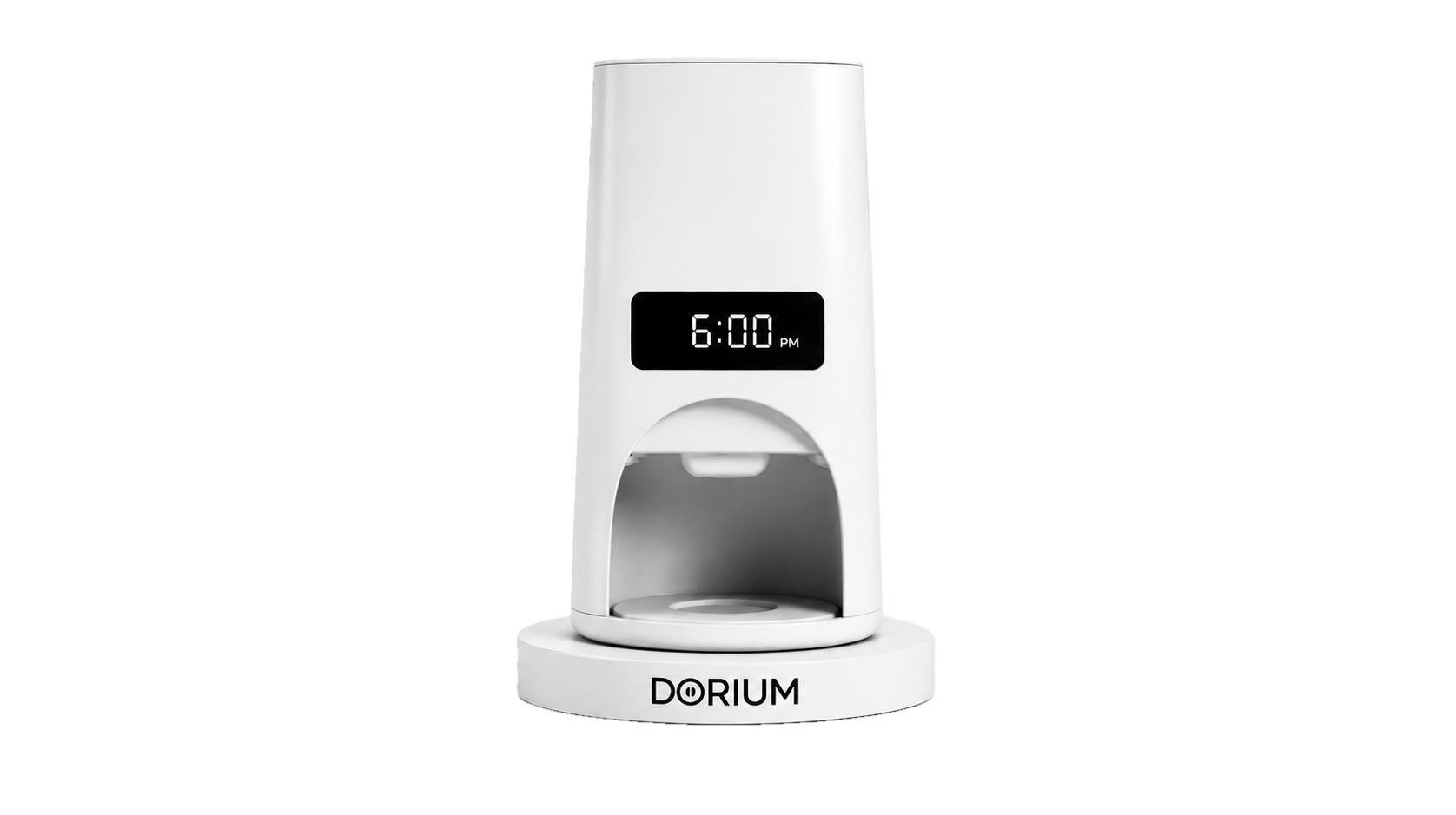 Dorium Clásico, vista frontal con la pantalla mostrando la hora de la próxima toma
